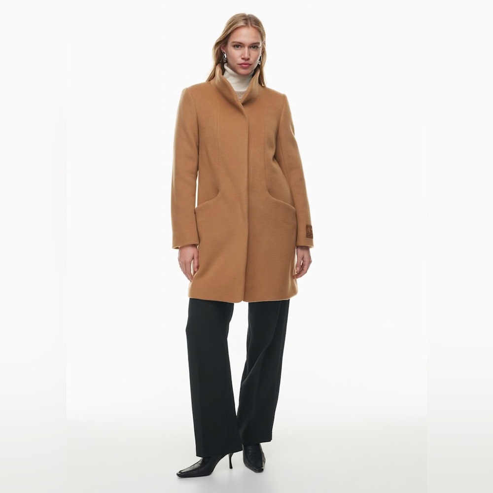 Aritzia Wilfred Cocoon Coat in Camel